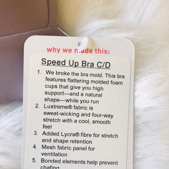 Speed up bra for c\d cups dusty dawn lululemon 4 - Picture 3 of 7